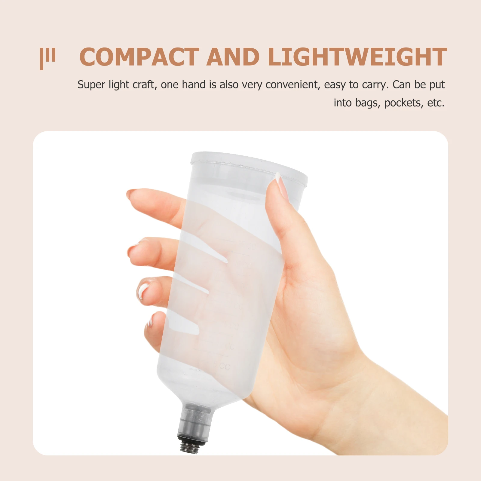 

2pcs Split-Type Airbrush Paint Cup Dismountable Refillable Bottles For Car Bike Cake Nail Makeup Lightweight Easy Clean Storage