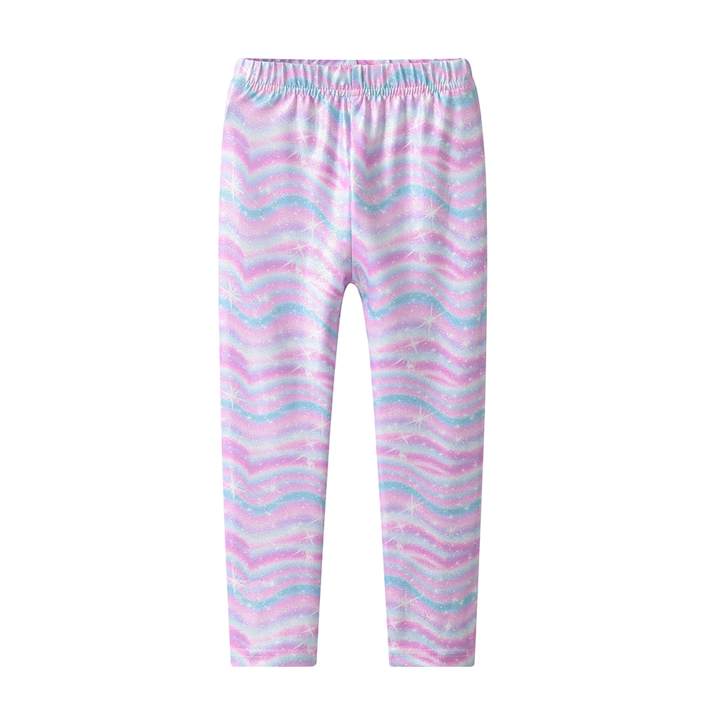 DXTON Spring Children Girls Legging Elastic Kids Pants Outerwear Clothing Striped Gradient Candy Color Baby Girl Casual Trousers
