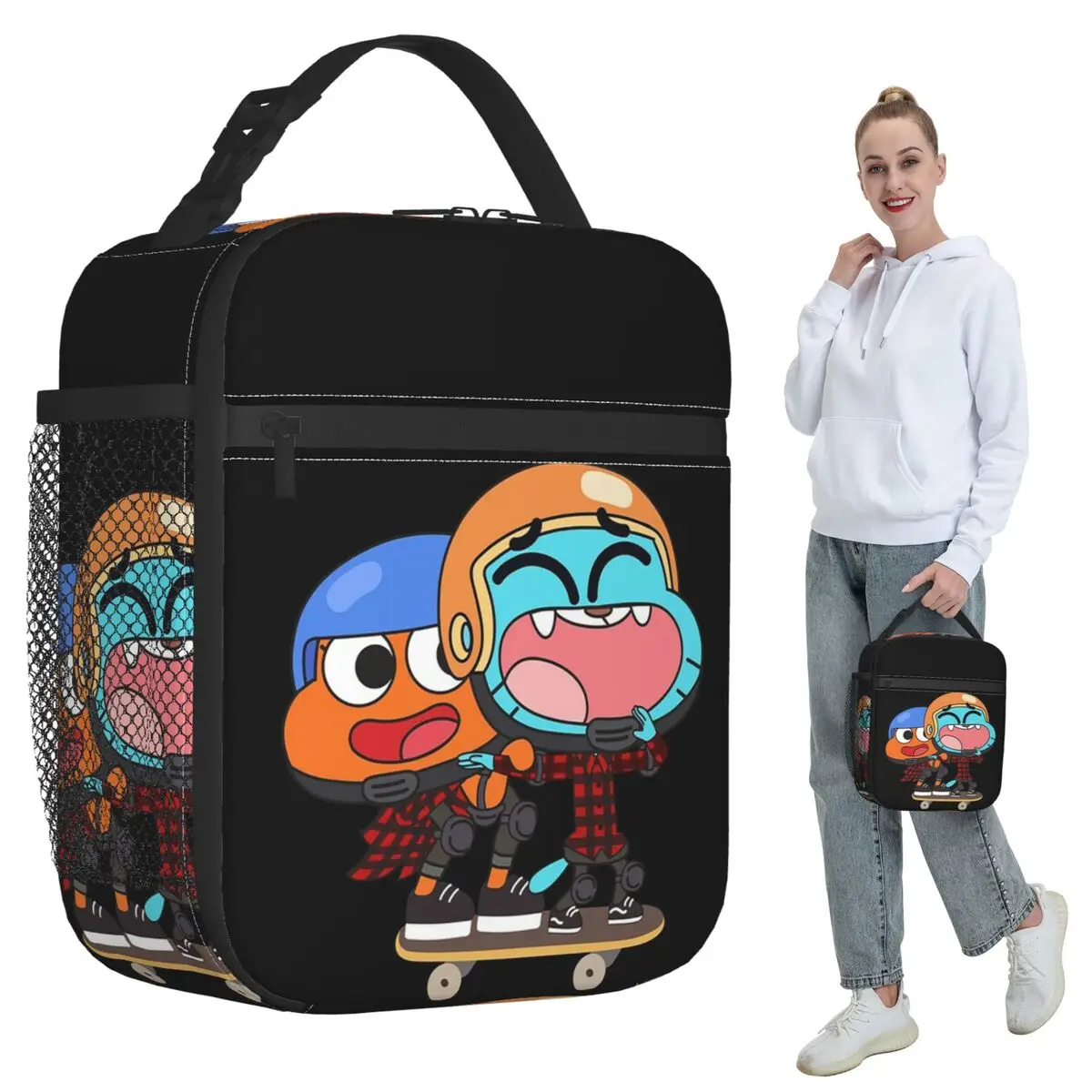 

Gumball Darwin Skate Insulated Lunch Bag for Women Office Cooler Thermal Food Box Tote Leakproof Lunch Boxes Container