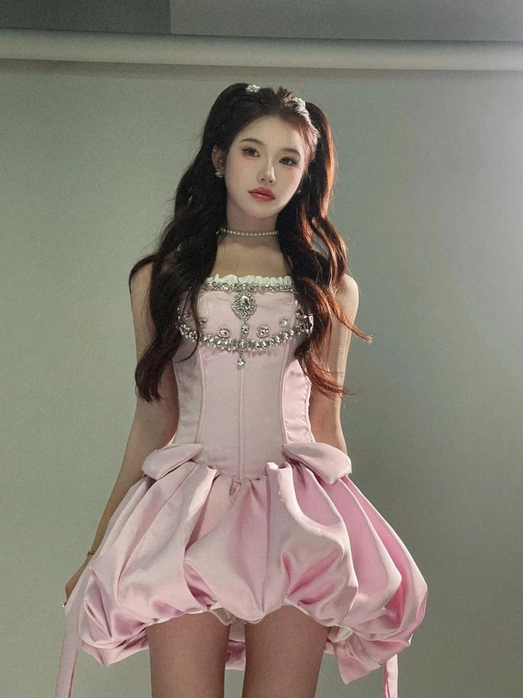 

Bursting Heavy Rhinestones Birthday Girl Summer Floral Par Puffy ort Skirt Ele Sequin off oulder Retro Ball Gown