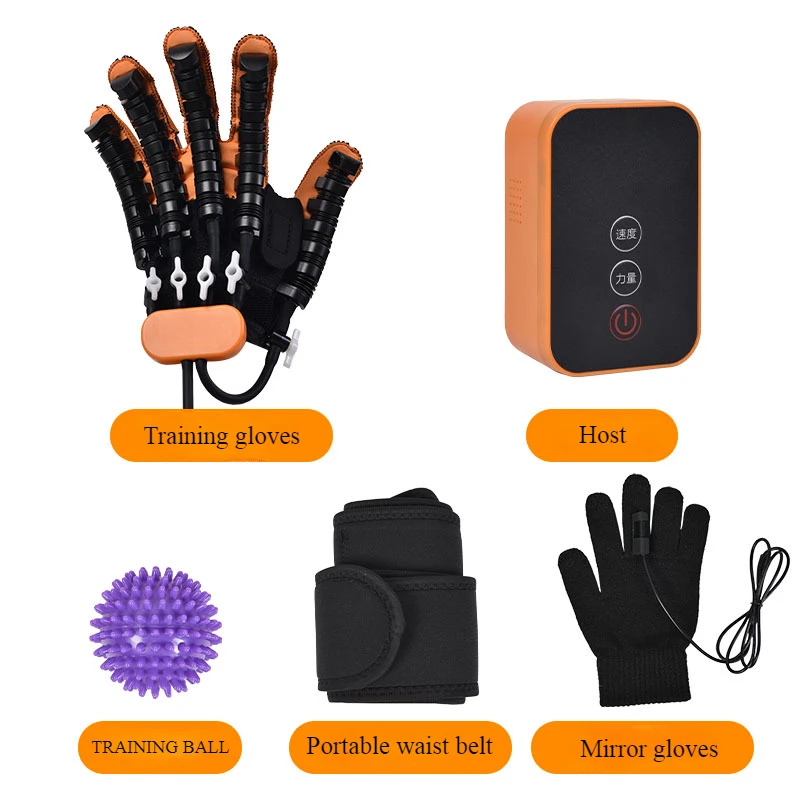 Guantes de masaje inteligentes, hemiplejia, acidente vascular cerebral, rigidez de la mano, dispositivo de entrenamiento de rehabilitación de dedos eléctrico multifuncional