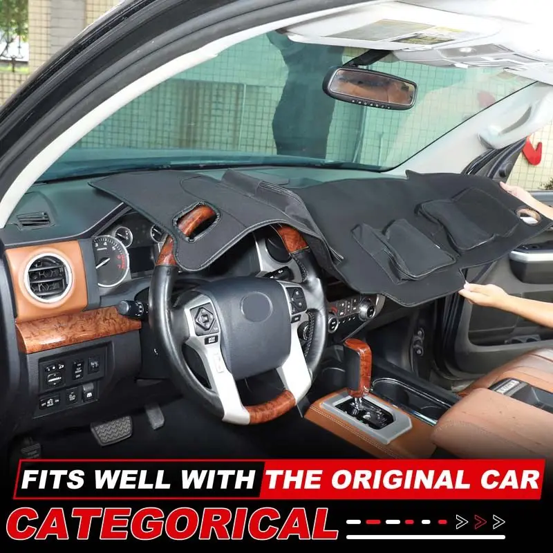 

[Car Organizers] For Toyota XK50 LHD Dashboard Zipper Storage Bag With Hook And Loop