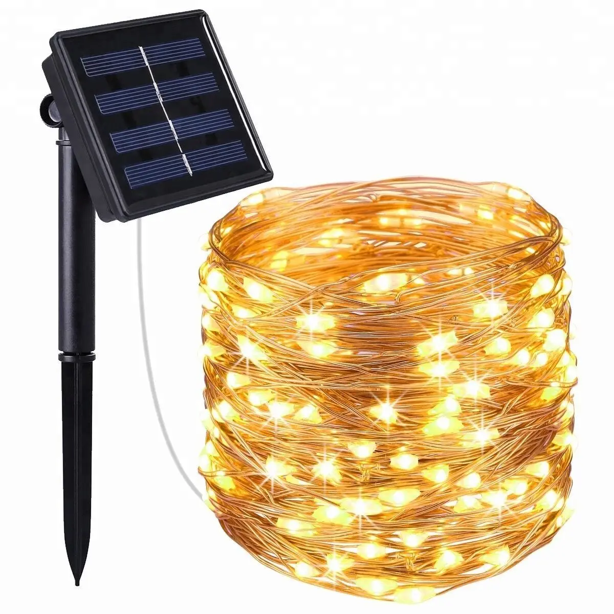 

Solar powered 20M 200LED starry Copper Wire LED String Fairy Light mirco moon vine lamp Xmas Christmas Wedding party tree Decor