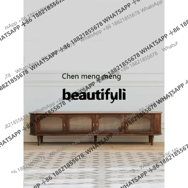 

X Шкаф для телевизора из массива черного ореха, скандинавский ретро-гостиная, стеклянный шкаф для телевизора ChanghongQ