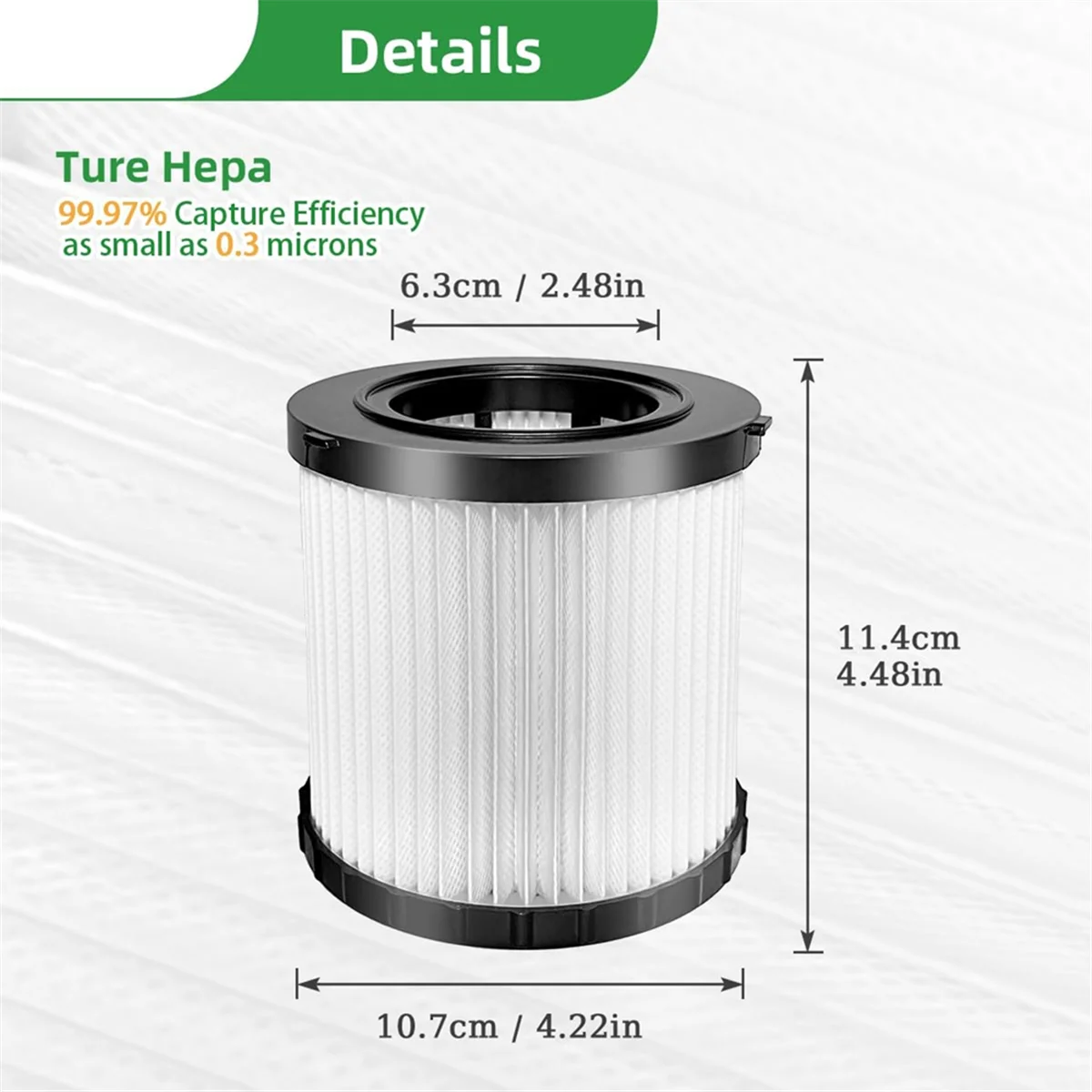 A14G-2 Pack DCV5801H ตัวกรอง HEPA ใช้งานร่วมกับศัตรู DCV580H, DCV581H 20V MAX สูญญากาศเปียก/แห้ง