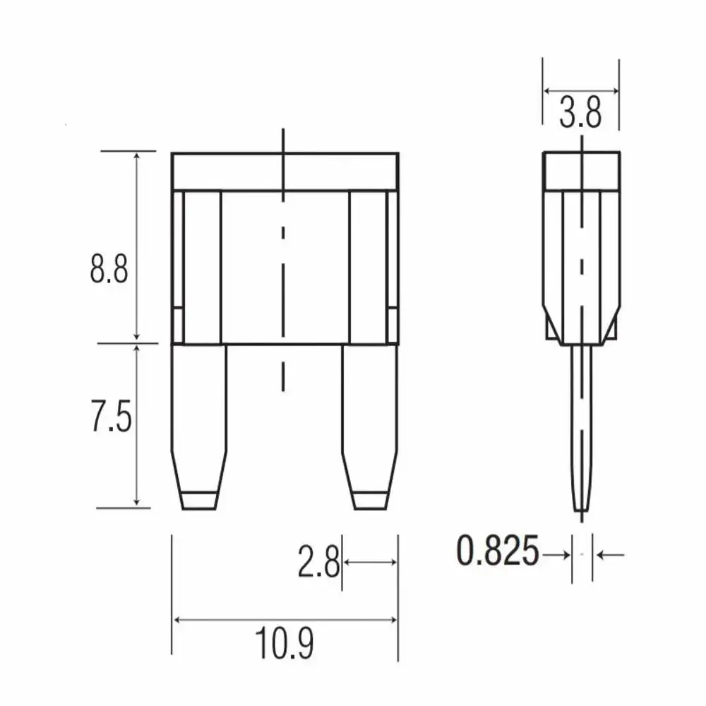 100 stücke kleine Mini-Auto-Blade-Sicherungen Zink-Auto-Sicherungs sortiment Elektro-Sicherungs satz 2a 3a 5a 1,5a 10a 15a 20a 25a 30a 35a 40a – Detail 1