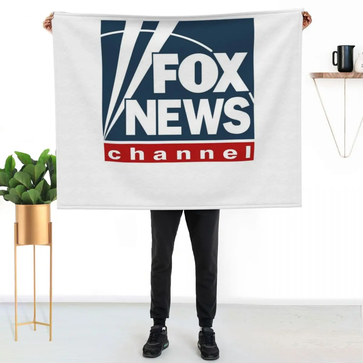F O X NEWS Logo Classic T-Shirt Throw Blanket Flannel funny gift manga Softest Blankets For Baby Blankets