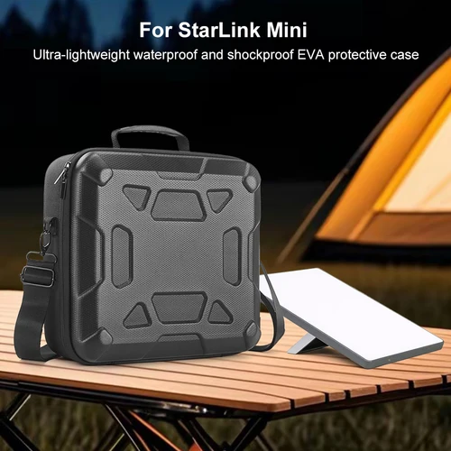 Imagen 2 del producto Para Starlink Mini funda protectora ultraligera resistente al desgaste bolso de hombro a prueba de golpes bolsa de almacenamiento protectora bolso de almacenamiento de cable de alimentación