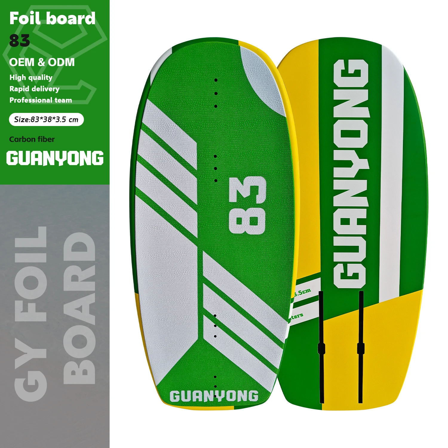 New 83cm Hydrofoil Surfboard Small Size Carbon Fiber Material 9L High Performance for Water Sports Non-Powered Surfing
