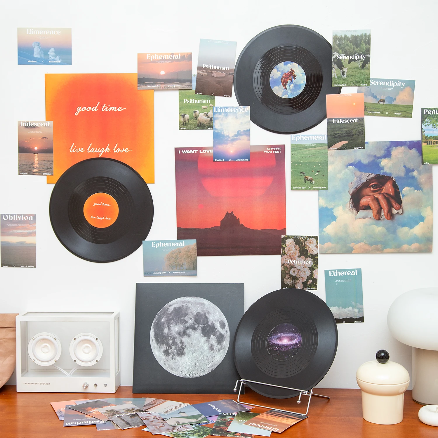 Antique Vinyl Simulation Record Album Envelope Room Living Room Bedroom Bar Wall Decoration Ornament Photography Props