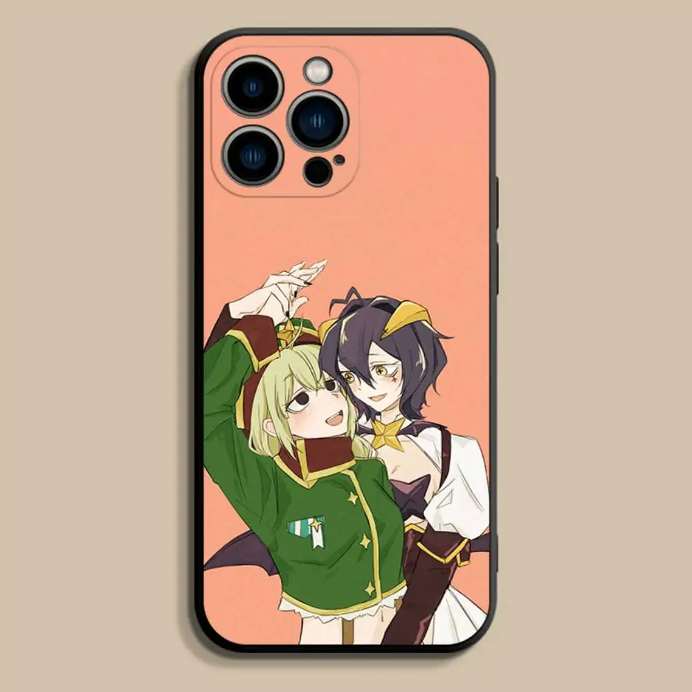 GushingS over Magical Girls Phone Case For iPhone 17,16,15,14,13,12,Pro,Max,Plus,E,SE4,Air,Mini Black Soft Cover