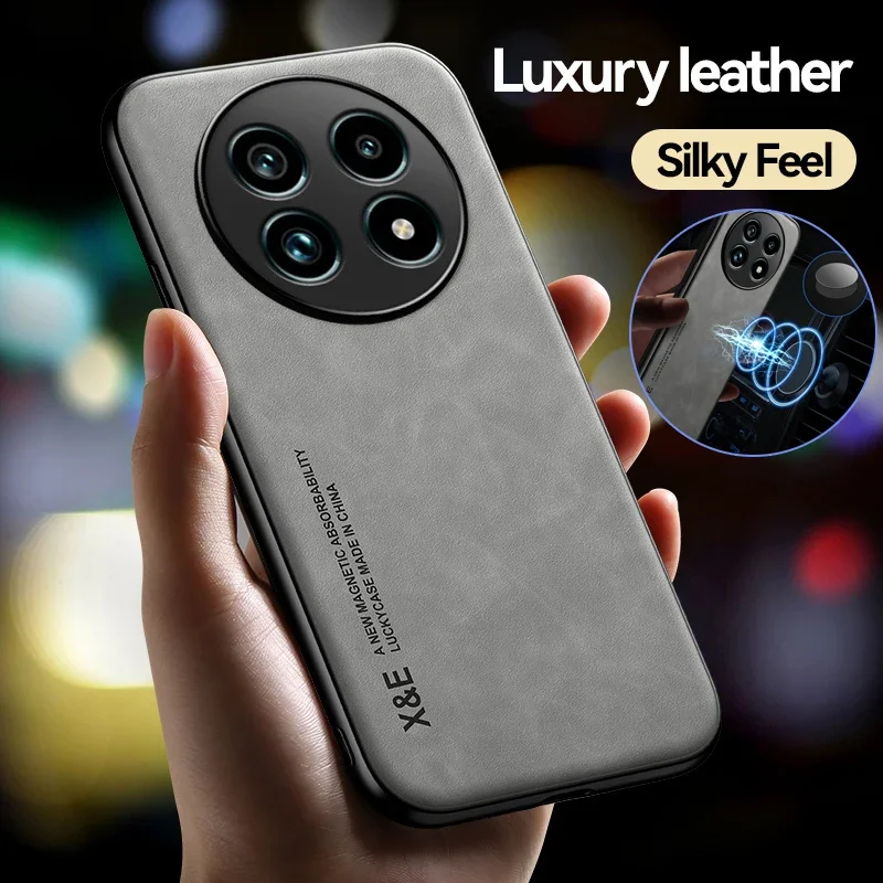 Shockproof Leather Cover For Oppo Realme 13Pro Plus 5G Case Car Magnetic Phone Cases for Realme 13Pro Soft Frame Funda