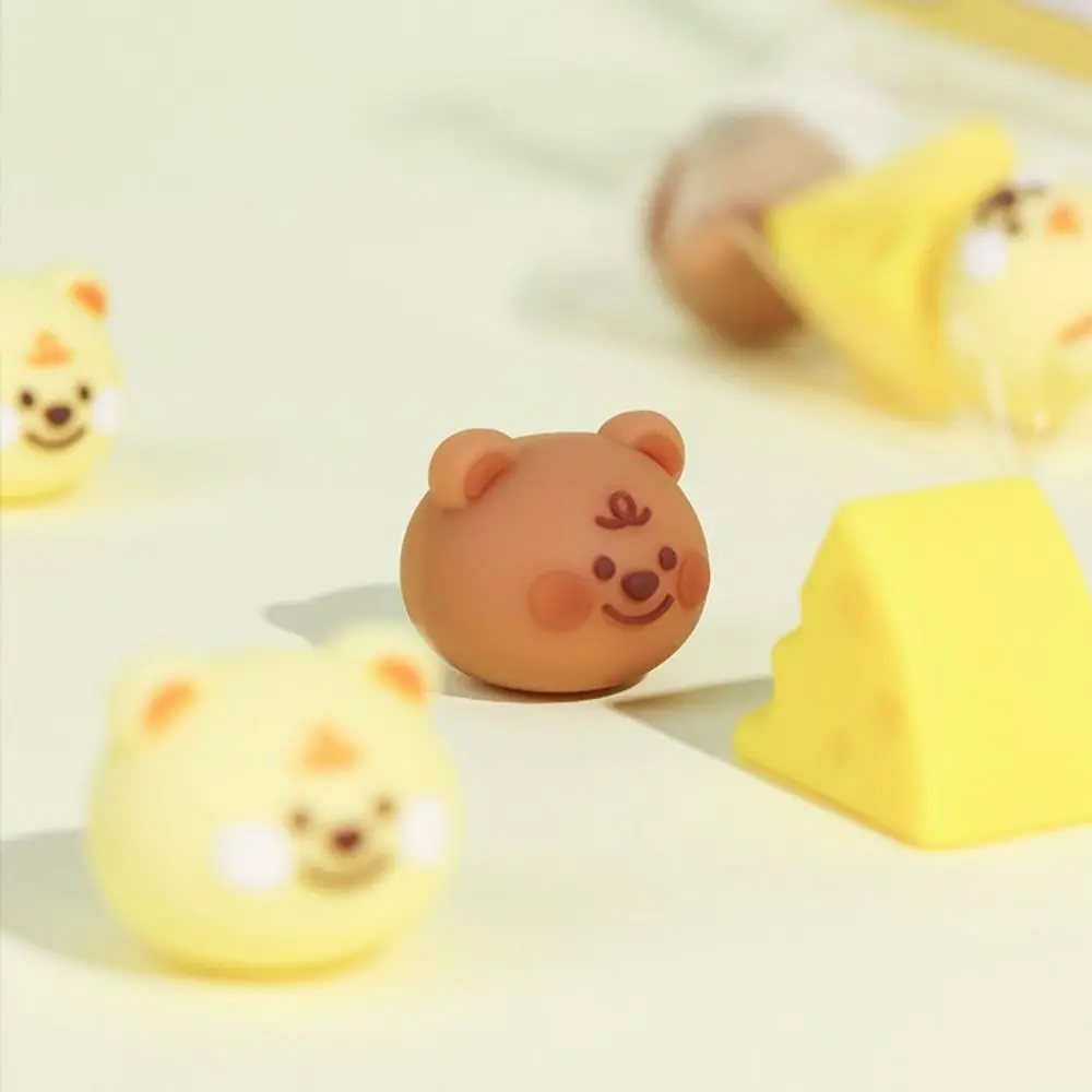 Cheese Bear Panda Fast Food 3D Shape Eraser Traceless High Elasticity Sharing Packing Mini Eraser Dustless Pencil Wiping Eraser