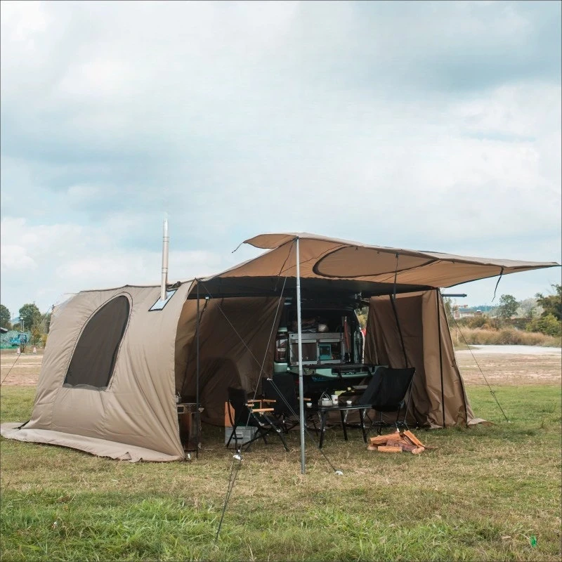 

Square canopy tent, outdoor car extension silver coating, canopy camping