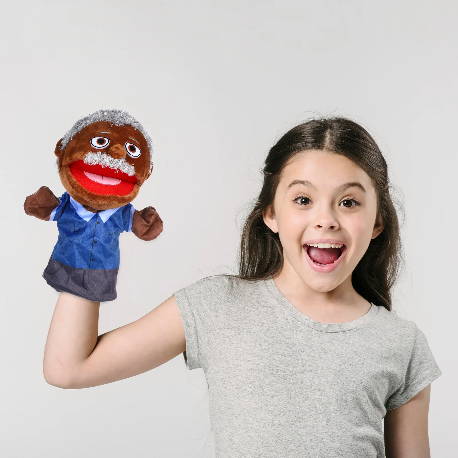 Marionnette à main créative et éducative, 1 pièce, pour narration de fées, jeu de simulation, figurine réaliste pour membre de la famille, main confortable et portable