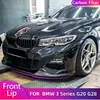 탄소 섬유 자동차 앞 범퍼 립 스포일러 스플리터 에이프런, BMW 3 시리즈 G20 G28 M 스포츠 2020-2022 1