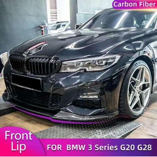 탄소 섬유 자동차 앞 범퍼 립 스포일러 스플리터 에이프런, BMW 3 시리즈 G20 G28 M 스포츠 2020-2022
