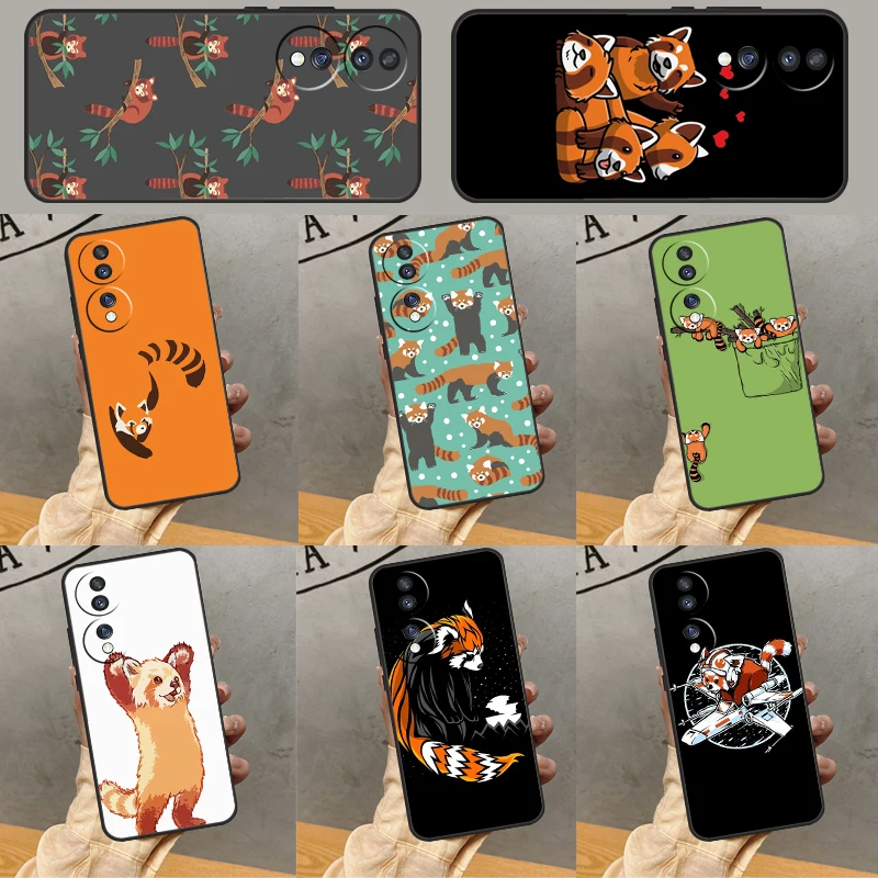 Red Panda Phone Case For Honor X8a X9a X7a X6 X7 X8 X9 8X 9X Magic 5 4 Lite 10 50 70 90 Lite Cover