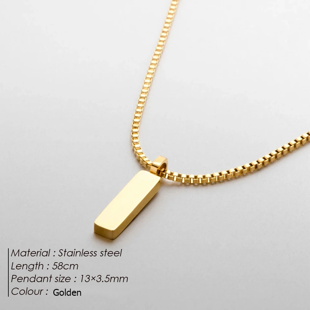 Stainless steel jewelry men's necklace fashionable golden color pendant necklace collar acero inoxidable mujer The best gift - Image 4
