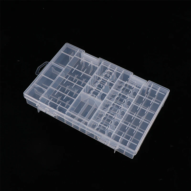 AA 40x AAA Hard Plastic Anti Impact Wear Resistant Storage Box Battery Case Practical Organizer Clear Inner Compartment Holder
