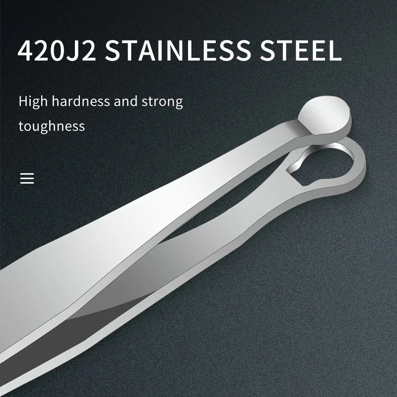 스테인레스 스틸 둥근 코 머리 가위 - 정확한 코 및 얼굴 털 트리밍을 위한 도구, 개인 관리에 필수적