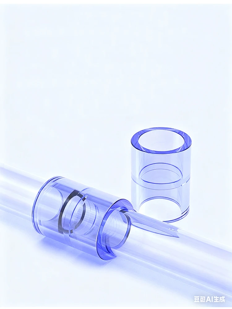 1개 투명 블루 UPVC 직결 커넥터 ID 20~110mm 정원 관개 연결 부품 수족관 물 파이프 어댑터