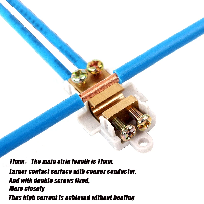 3Pcs T-Terminal Splitter Connector High-Power Terminal Split-Free Clip T1 T06 T16 One In Two Out Quick Wiring Device 1-6mm²