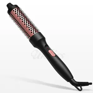 Thermal Brush Heated Curling Iron Brush 32mm Round Brush Ceramic Hair Curler Roller Volumizing Brush Curling Comb Styling Tools AliExpress