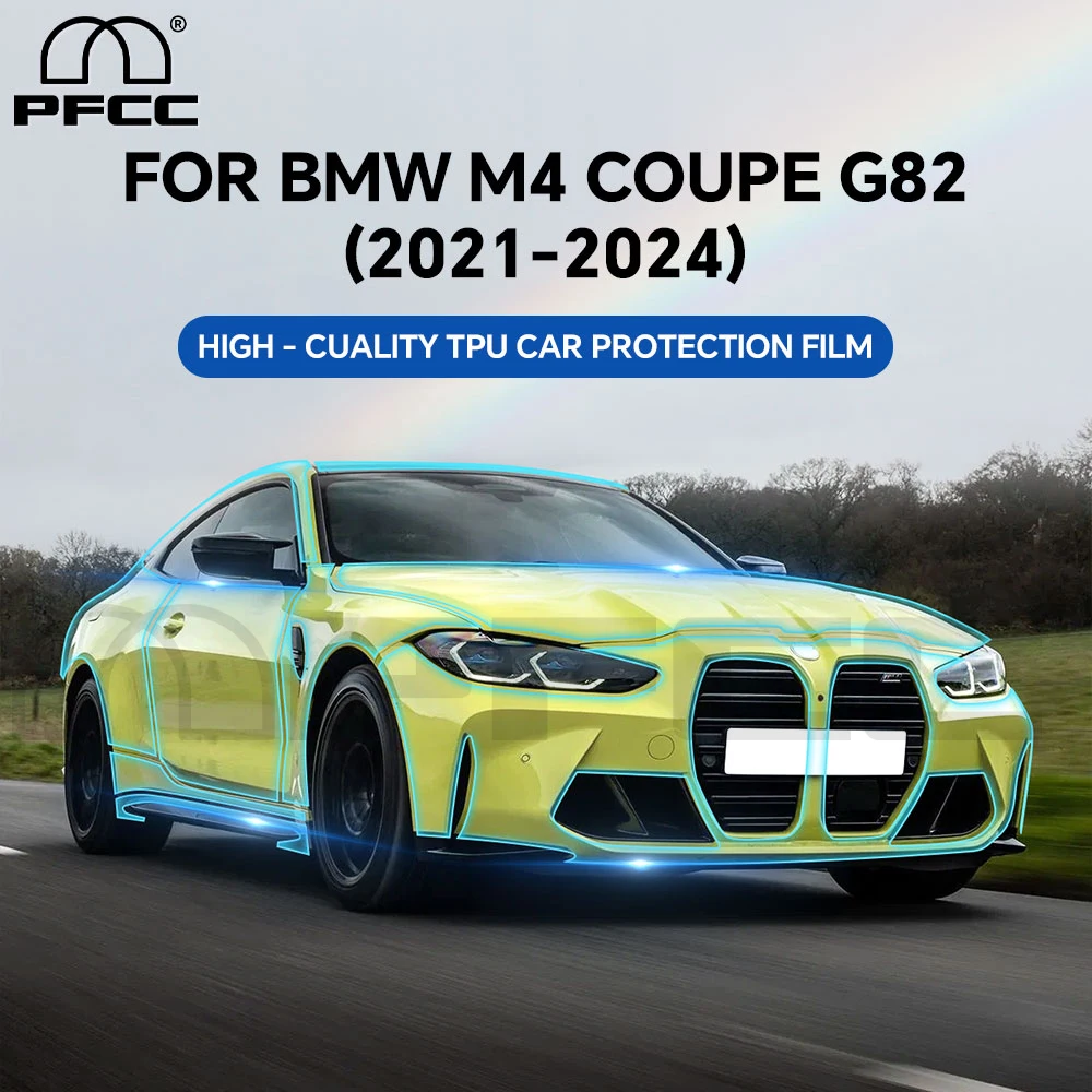 For BMW M4 Coupe G82 2021-2024 Headlight Rearview Protection Film Car Clear Sticker Kit Anti-scratch Protective Accessories