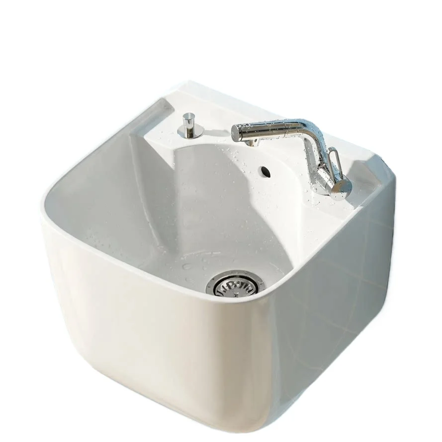Japanese-style big-bellied basin flat replacement bathroom ceramic small apartment wall-mounted deepened washbasin pool