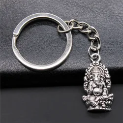 DIY Metal Holder Chain Men Keychain Vintage 2 Colors 26x14mm Elephant Pendant Souvenirs Gift