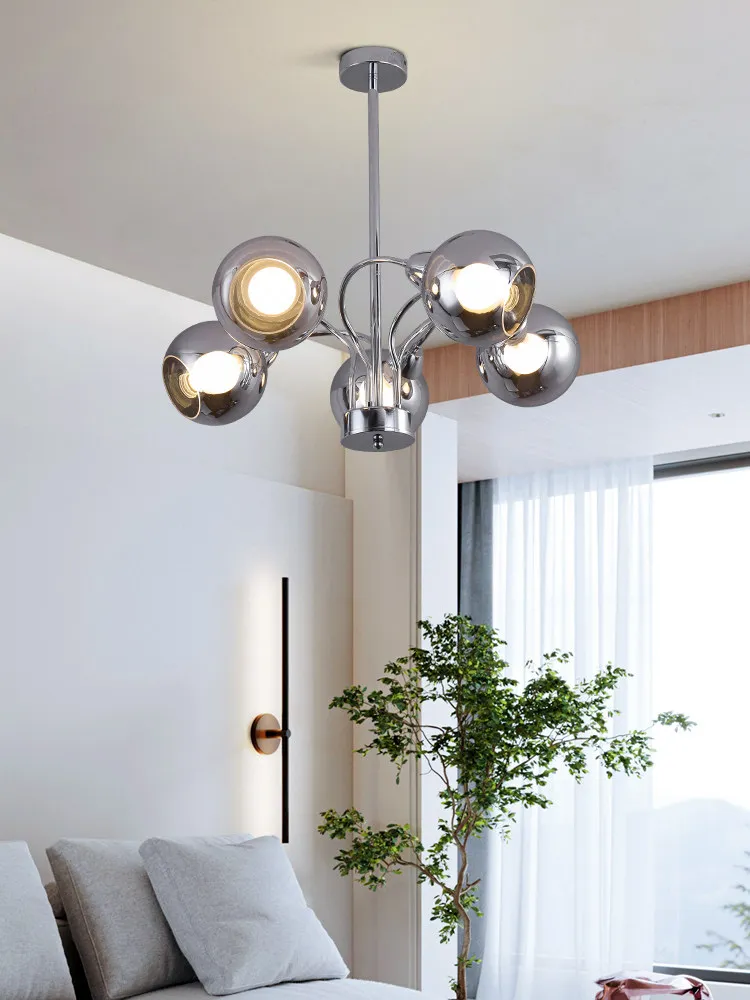 Bauhaus small living room chandelier Nordic medieval dining room bedroom study vintage creative glass lighting fixtures