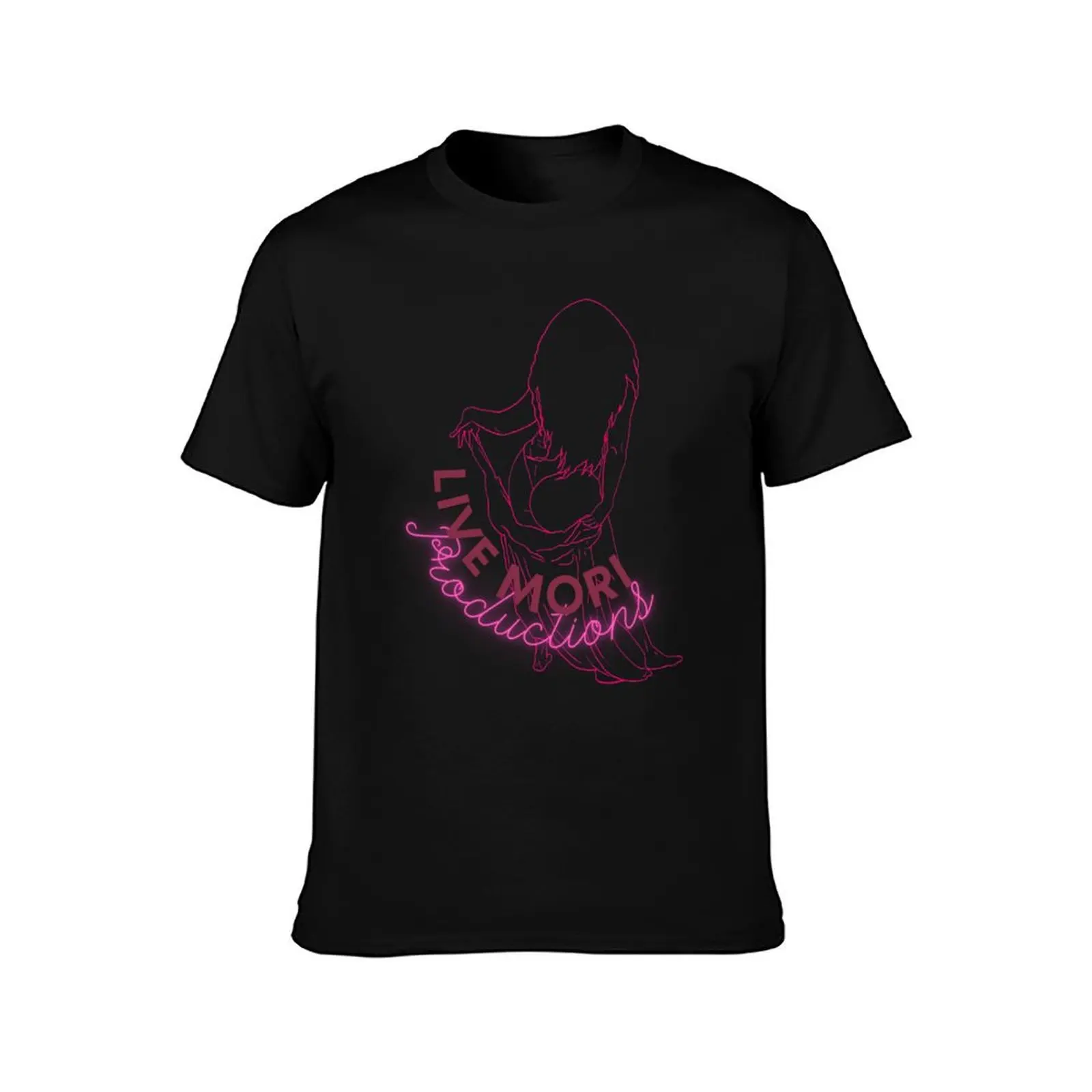 Live Mori Productions Logo (Pink) T-Shirt Trendy Pattern for Men T-Shirt