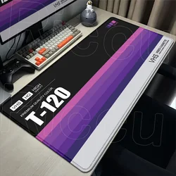 Computer New Retro VHS Style Mousepad XXL Suture Edge Thicken Keyboard Table Mat Gamer Soft Office Carpet Desktop Large Mice Pad