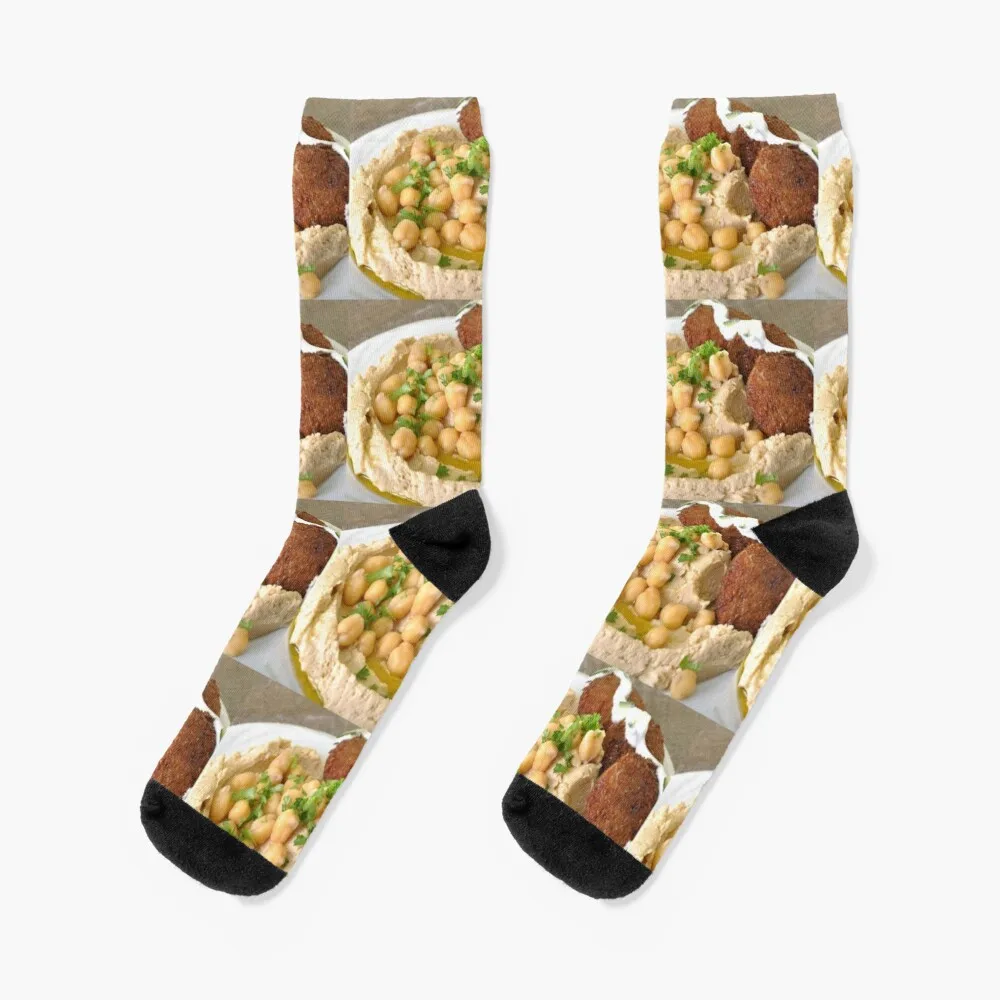 Hummus, falafel, chickpeas Socks Warm Winter Woman Sock