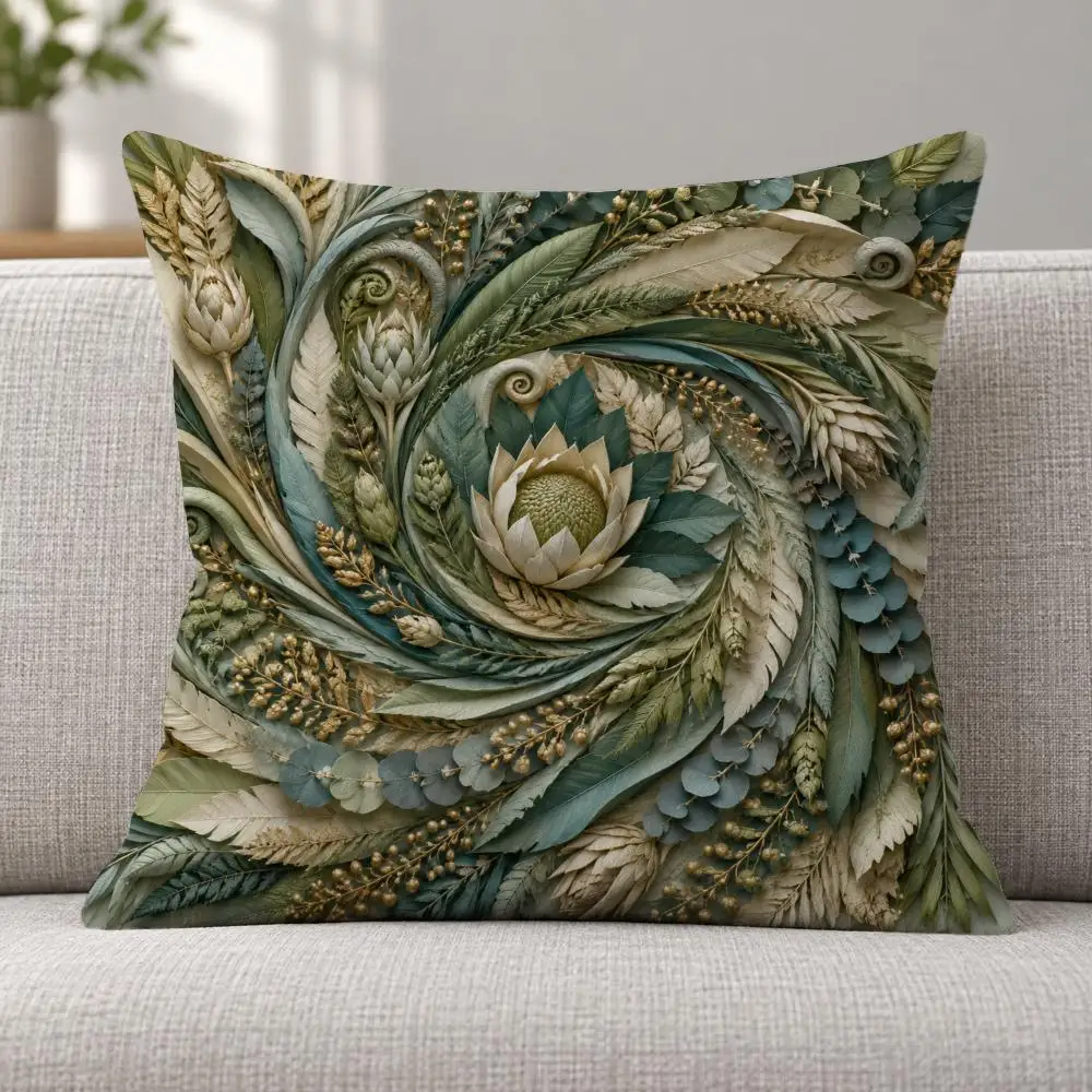 Pattern Emboss E-Emboss Pattern Cushion Cover Soft Plush Decorative Sofa Bedroom Living Room Car Dorm Home Decor Gift