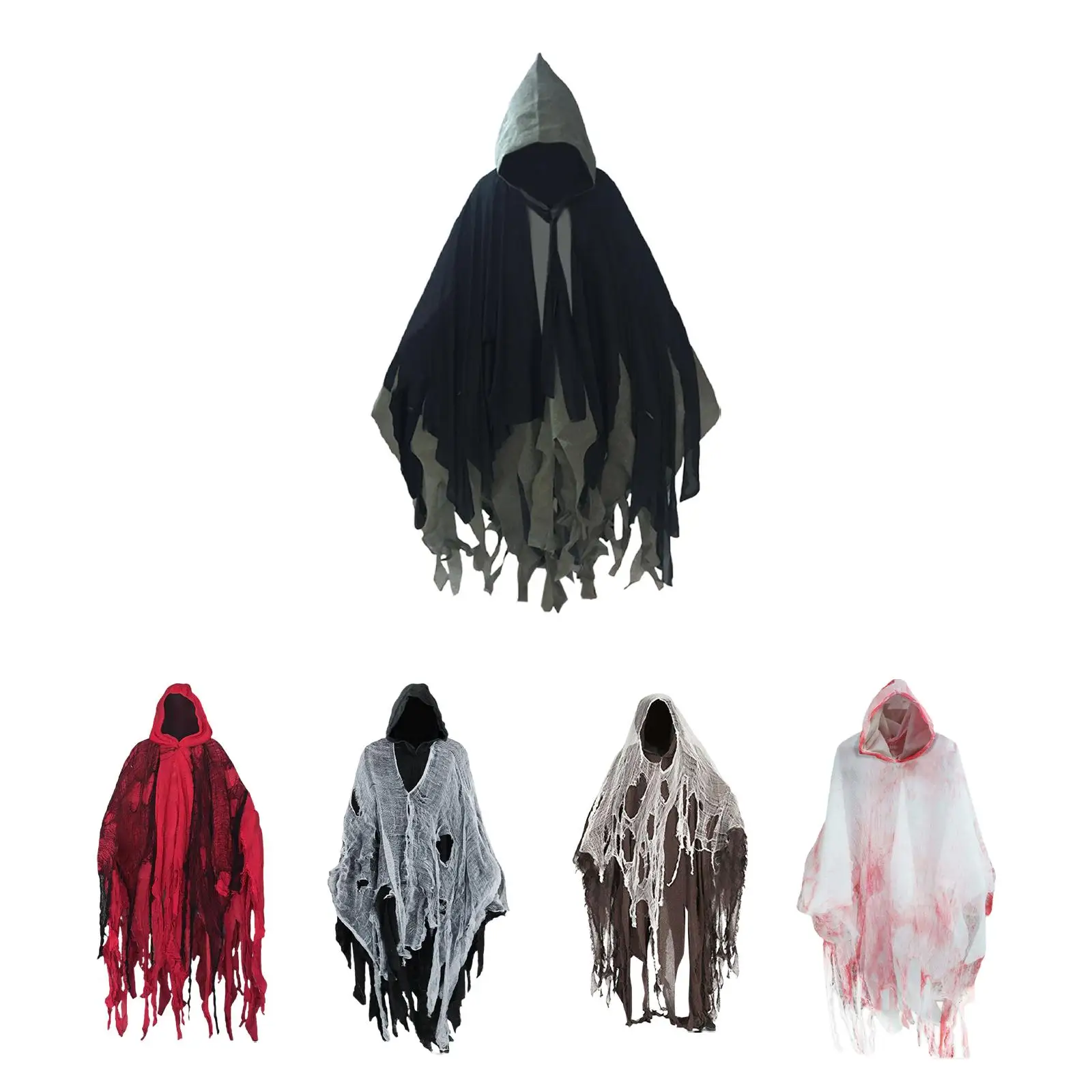 Costume Haunted Hooded Capes Hooded Cap Cosplay Costume for Masquerade