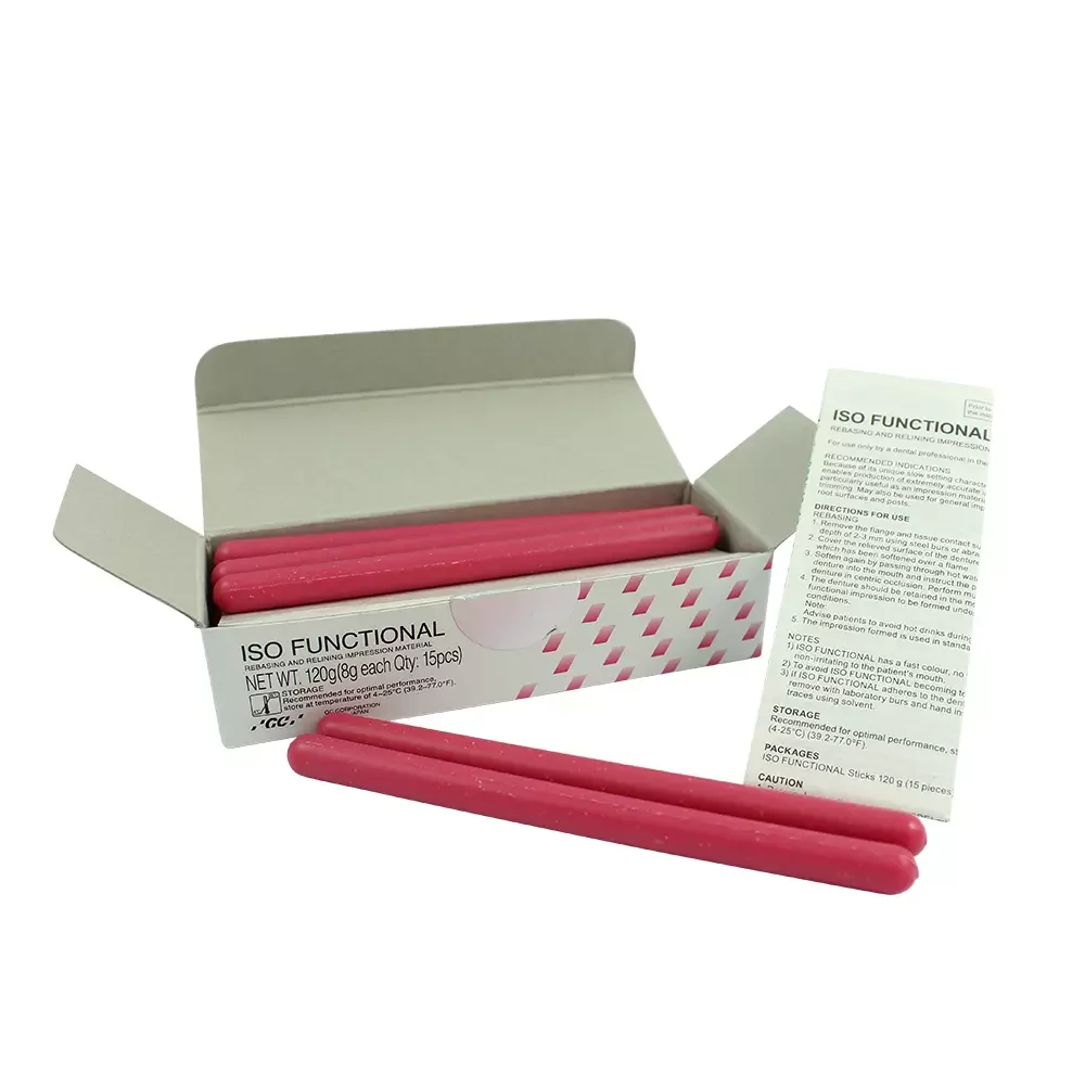 

GC ISO Functional Thermoplastic Sticks for Rebasing and Relining Impression Material 120g GC Dental Finishing Wax Strips