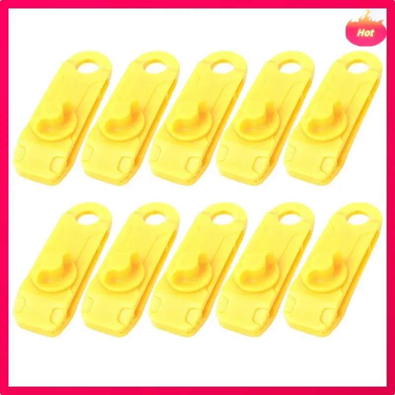 

ABKG 10Pcs Outdoor Camping Tent Windproof Reusable Fixing Shark-Clips Clamps Tarp Cord Buckle Tensioner Tent