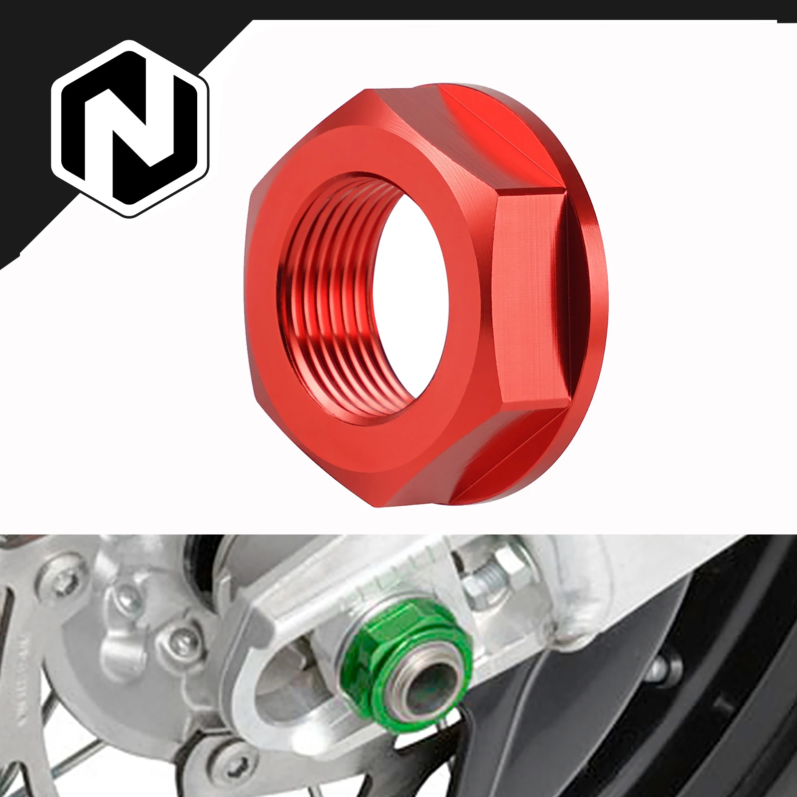 

NICECNC For Honda CRF450L 2019-2020 M22 Rear Wheel Axle Shaft Lock Nut Screw Rim CR125R CR250R 2000-2007 CRF250R CRF450R 04-21