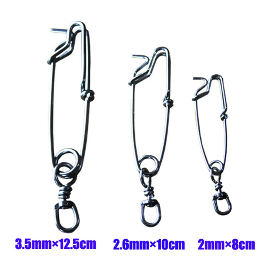 2PCS Stainless Steel Tuna Fishing Clip Snap with B.L Swivel for Spearfishing Long Line Fishing Accessories