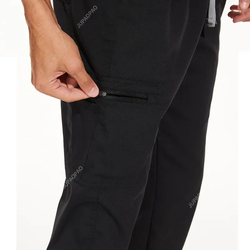 Vêtements Médicaux Givrés artificiel astiques à vaccage Rapide pour Homme, Vêtements de Laboratoire Imbibés, Clinique, Hôpital, Médecin, Travail, Col en V, Vente en Gros