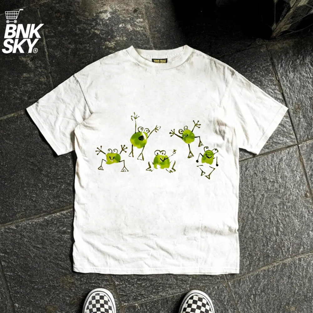 wang-studio-220g-lightweight-high-weave-non-light-frog-design-short-sleeve-t-shirt-summer-wear-funny-prank-lightweight-breath