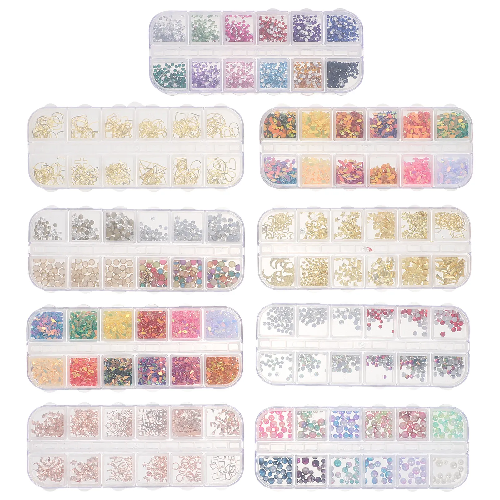 

Reflective Nail Rhinestones and Pearls High Shine Nail Art Decorations for Scrapbooking Phone Case