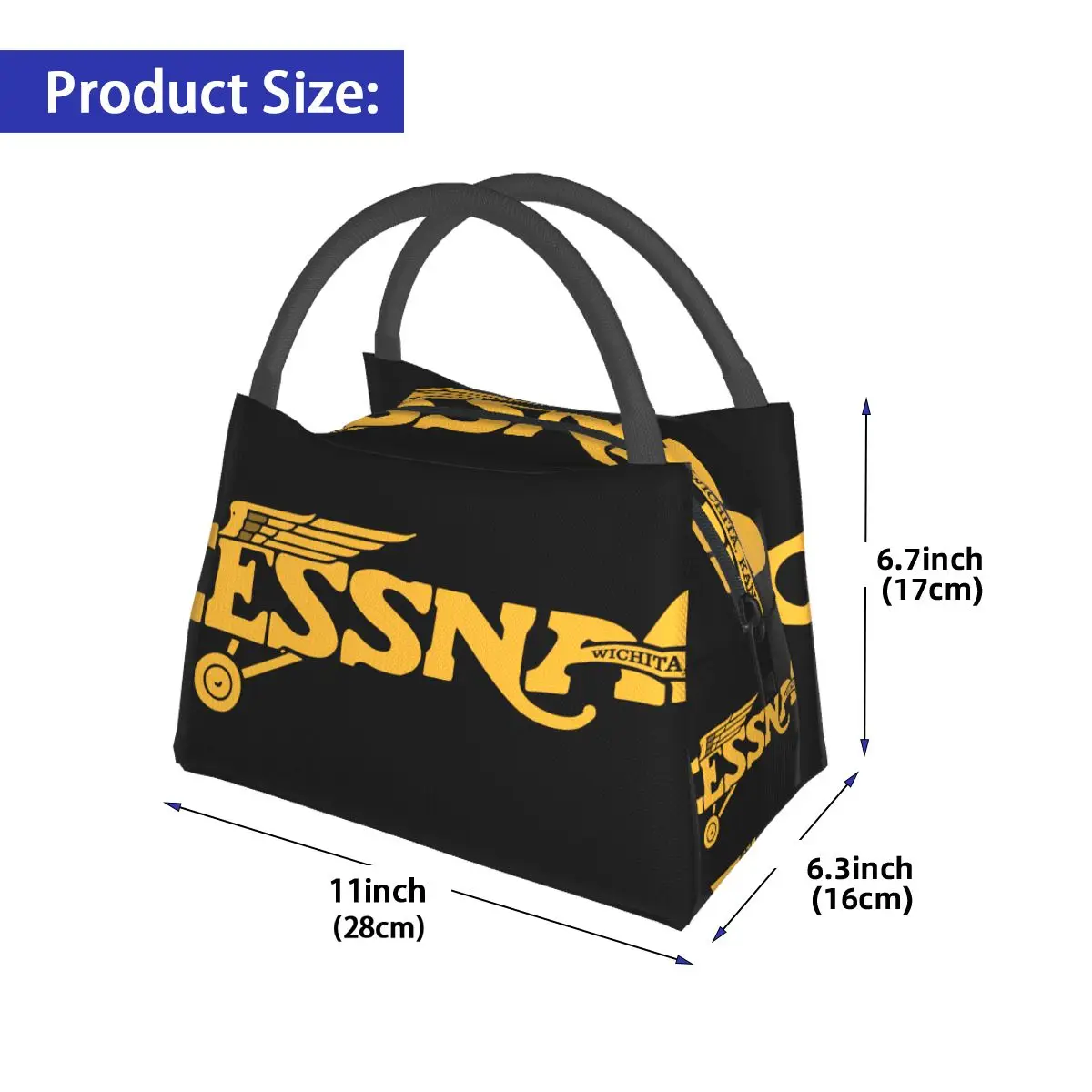 Cessna Logo Portable insulation bag for Cooler Thermal Food Office Pinic Container
