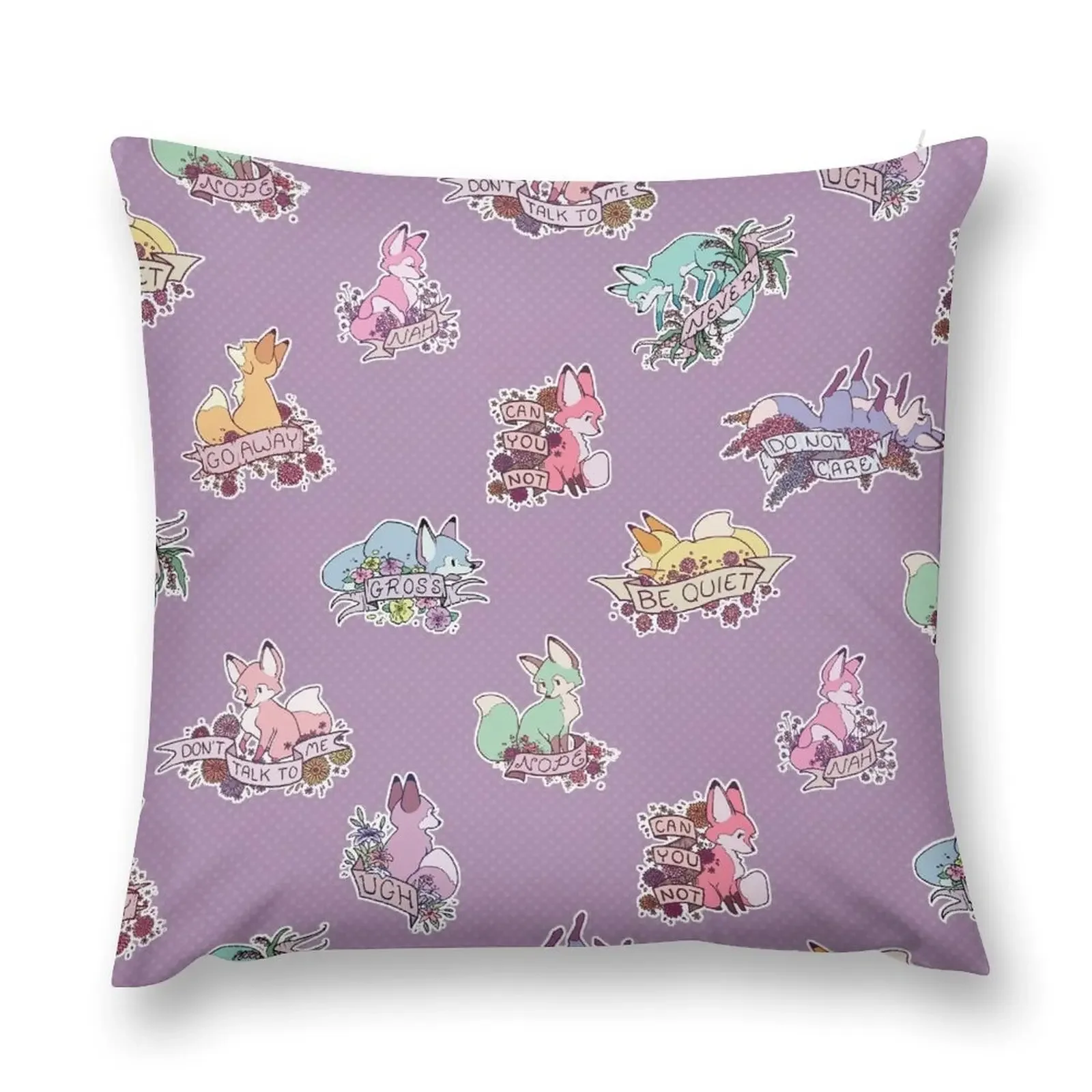 

pastel foxes Throw Pillow Cushion Child Throw Pillow Decorative Cushions For Living Room pillow