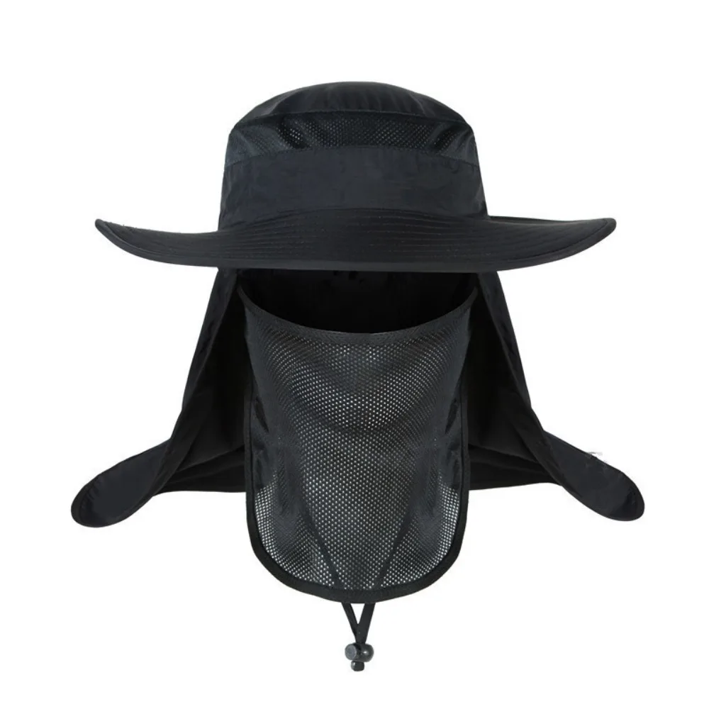 

Foldable Large Round Brim Fishing cap Quick Drying Sun Block Men's Sun hat Anti-UV Outdoor Hiking Hat Outdoor Activities