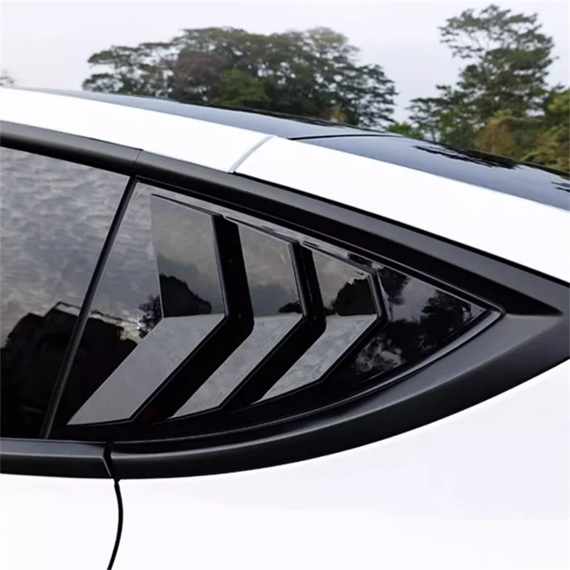 

For TESLA MODEL-3 MODEL3 2024 Exterior Accessories Rear Window Blinds Side Louvers Vent Rear Window Louvers Cover Trim