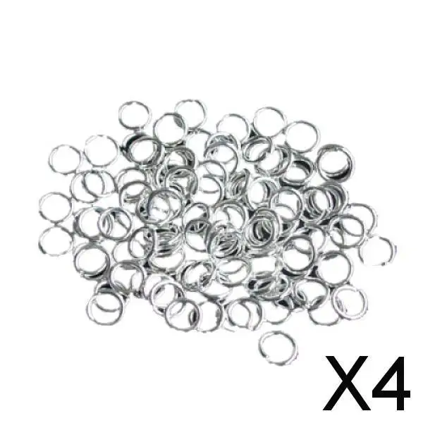 4-6pack 4mm 21 Gauge Open Jump Rings - Silver Plated - 100 Pcs