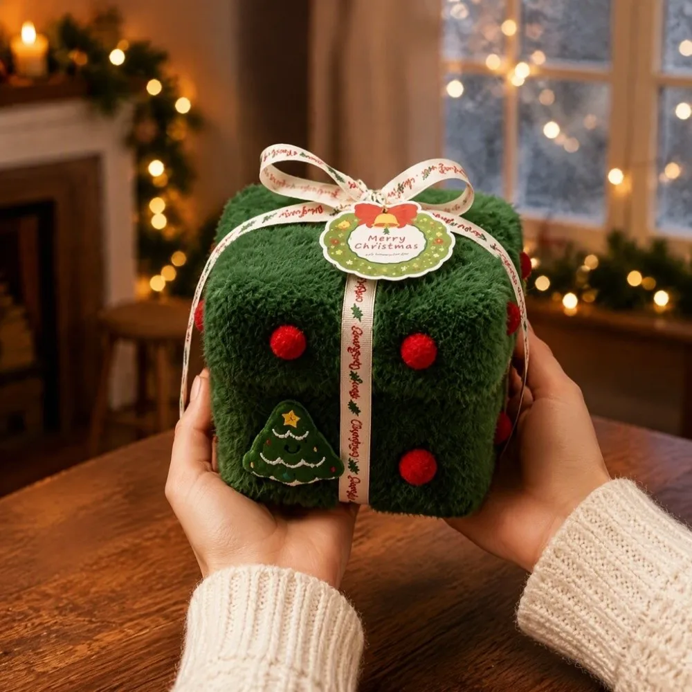 Velvet Christmas Packaging Box Thick Velvet Fabric High-End Christmas Eve Gift Box Xmas Velvet Gift Box Christmas Decoration view 5